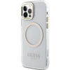 Apple iPhone 12 / 12 Pro Guess Dėklas Metal Outline Magsafe (GUHMP12MHTRMD) aukso spalvos