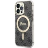 Dėklas GUESS GUHMP13LH4STK IPHONE 13 PRO / 13 6.1 "Juodas / Juodas HARDCASE 4G MAGSAFE