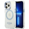 Dėklas Guess GUHMP13LHTRMB iPhone 13 Pro / 13 6,1" mėlyna/mėlynas hard case Metal Outline Magsafe