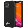 Apple iPhone 13 Pro Guess dėklas silikoninis Script Gold Logo Magsafe (GUHMP13LLSLMGBK) juodos spalvos