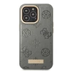 Apple iPhone 13 Pro Guess dėklas Peony Logo Plate MagSafe (GUHMP13LSAPSTG) pilkos spalvos
