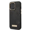 Apple iPhone 13 Pro Guess dėklas Peony Logo Plate MagSafe (GUHMP13LSAPSTK) juodos spalvos