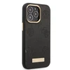 Apple iPhone 13 Pro Guess dėklas Peony Logo Plate MagSafe (GUHMP13LSAPSTK) juodos spalvos