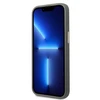 Apple iPhone 13 Guess dėklas Peony Logo Plate MagSafe (GUHMP13MSAPSTG) pilkos spalvos