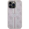 Guess 4G Printed Stripes MagSafe - dėklas skirtas Apple iPhone 13 Pro Max Rožinė