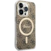Apple iPhone 14 Pro Guess dėklas 4G MagSafe (GUHMP14LH4STW) rudos spalvos