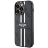 Apple iPhone 14 Pro Guess dėklas 4G Printed Stripe MagSafe (GUHMP14LP4RPSK) juodos spalvos