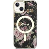 Dėklas GUESS GUHMP14MHCFWSK IPHONE 14 PLUS / 15 PLUS 6.7 "Juodas / Juodas HARDCASE FLOWER MAGSAFE