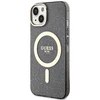 Apple iPhone 14 plus Guess dėklas Glitter Gold MagSafe (GUHMP14MHCMCGK) juodos spalvos