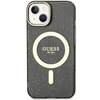 Apple iPhone 14 plus Guess dėklas Glitter Gold MagSafe (GUHMP14MHCMCGK) juodos spalvos
