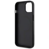 Guess telefono dėklas iPhone 14 Plus 6,7 GUHMP14MP4RPSK juodas hartelefono dėklas Magsafe 4G Printed Stripes