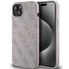 Guess GUHMP14SG4GFRP iPhone 14 / 15 / 13 6.1" rožinė/rožinė kietas dėklas 4G kolekcijai odinis metalinis MagSafe logotipas | GUESS