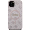 Guess GUHMP14SG4GFRP iPhone 14 / 15 / 13 6.1" rožinė/rožinė kietas dėklas 4G kolekcijai odinis metalinis MagSafe logotipas | GUESS