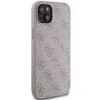 Guess GUHMP14SG4GFRP iPhone 14 / 15 / 13 6.1" rožinė/rožinė kietas dėklas 4G kolekcijai odinis metalinis MagSafe logotipas | GUESS