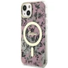 Dėklas GUESS GUHMP14SHCFWSP IPHONE 14/15/13 6.1 "Rožinis / Rožinis HARDCASE FLOWER MAGSAFE