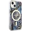 Apple iPhone 14 Guess dėklas Leopard MagSafe (GUHMP14SHLEOPWB) mėlynos spalvos