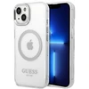 Dėklas GUESS GUHMP14SHSHTMS IPHONE 14/15/13 6.1 "Sidabrinis / Sidabrinis HARD CASE METAL OUTLINE MAGSAFE