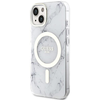 Apple iPhone 14 Guess dėklas Marble MagSafe (GUHMP14SPCUMAH) baltos spalvos