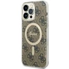 Apple iPhone 14 Pro Max Guess dėklas 4G MagSafe (GUHMP14XH4STW) rudos spalvos