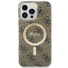 Apple iPhone 14 Pro Max Guess dėklas 4G MagSafe (GUHMP14XH4STW) rudos spalvos