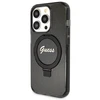 Dėklas GUESS GUHMP14XHRSGSK IPHONE 14 PRO MAX 6.7 "Juodas/Juodas HARDCASE RING STAND SCRIPT GLITTER MAGSAFE