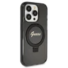 Dėklas GUESS GUHMP14XHRSGSK IPHONE 14 PRO MAX 6.7 "Juodas/Juodas HARDCASE RING STAND SCRIPT GLITTER MAGSAFE