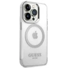 Apple iPhone 14 Pro Max Guess Dėklas Metal Outline Magsafe (GUHMP14XHTRMS) sidabrinės spalvos