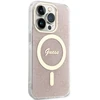 Apple iPhone 15 Pro Guess dėklas IML 4G MagSafe (GUHMP15LH4STP) rožinės spalvos
