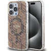 Dėklas GUESS GUHMP15LHGCUSTGW IPHONE 15 PRO 6.1 "RUDAS / RUDAS KIETAS DĖLIS IML GCUBE MAGSAFE