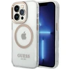 Guess dėklas, skirtas iPhone 15 Pro 6,1 GUHMP15LHTRMD auksinis HC Magsafe Metal Outline