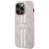 Guess 4G Printed Stripes MagSafe Apple iPhone 15 Pro - dėklas telefonui rožinės spalvos