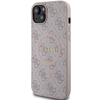 Guess 4G Collection Leather Metal Logo MagSafe - dėklas skirtas Apple iPhone 15 Plus / 14 Plus pink