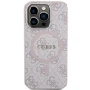 Guess GUHMP15XG4GFRP Apple iPhone 15 Pro Max 6.7" rožinės spalvos harddėklas 4G Collection Leather Metal Logo Mag