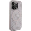Guess GUHMP15XG4GFRP Apple iPhone 15 Pro Max 6.7" rožinės spalvos harddėklas 4G Collection Leather Metal Logo Mag