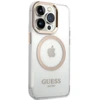 Guess dėklas, skirtas iPhone 15 Pro Max 6,7 GUHMP15XHTRMD auksinis HC Magsafe Metal Outline