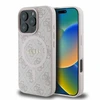Dėklas Guess GUHMP16LG4GFRP Apple iPhone 16 Pro 6.3" rožinės spalvos hardcase 4G Ring Classic Logo MagSafe