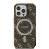 Apple iPhone 16 Pro Guess IML 4G Background MagSafe (GUHMP16LH4DTEW) dėklas telefonui rudos spalvos
