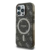 Apple iPhone 16 Pro Guess IML 4G Background MagSafe (GUHMP16LH4DTEW) dėklas telefonui rudos spalvos