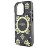 Guess GUHMP16LH4PYEEK Apple iPhone 16 Pro 6.3" dėklas telefonui juodos spalvos IML Peony On 4G Background MagSafe