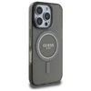 Guess GUHMP16LHFGEREK Apple iPhone 16 Pro 6.3" dėklas telefonui juodos spalvos IML Glitter Circle MagSafe