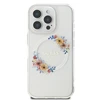 Guess IML Flowers Wreath MagSafe Apple iPhone 16 Pro - dėklas telefonui skaidrus