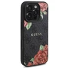 Guess GUHMP16LP4ROPEMCK Apple iPhone 16 Pro 6.3″ dėklas telefonui juodos spalvos 4G Flowers Print MagSafe