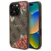 Guess GUHMP16LP4ROPEMCW Apple iPhone 16 Pro 6.3" dėklas telefonui rudos spalvos 4G Flowers Print MagSafe