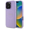 Guess GUHMP16LPSAHMCU Apple iPhone 16 Pro 6.3" dėklas telefonui violetinės spalvos Saffiano MagSafe
