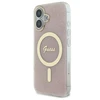 Guess GUHMP16MH4STP Apple iPhone 16 Plus 6.7" dėklas telefonui rožinės spalvos hard IML 4G MagSafe