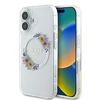 Apple iPhone 16 Plus Guess IML Flowers Wreath MagSafe (GUHMP16MHFWFCT) dėklas telefonui skaidrus