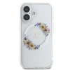 Apple iPhone 16 Plus Guess IML Flowers Wreath MagSafe (GUHMP16MHFWFCT) dėklas telefonui skaidrus