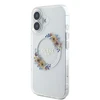 Apple iPhone 16 Plus Guess IML Flowers Wreath MagSafe (GUHMP16MHFWFCT) dėklas telefonui skaidrus