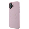 Guess Grained Gold Ring MagSafe Apple iPhone 16 Plus - dėklas telefonui rožinės spalvos