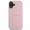 Guess Grained Gold Ring MagSafe Apple iPhone 16 Plus - dėklas telefonui rožinės spalvos